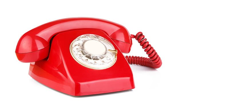 rode telefoon laag